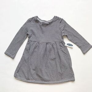 Old Navy NWT stripe long sleeve dress 18-24